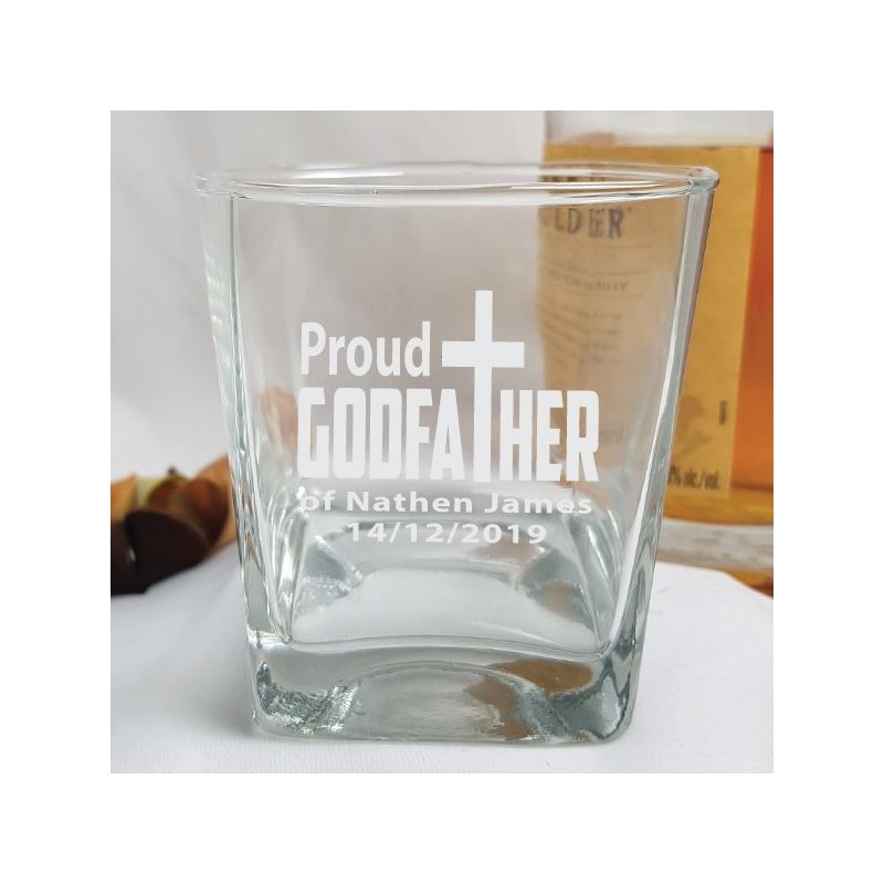 Godfather Engraved Scotch Spirit Glass Personalised Message