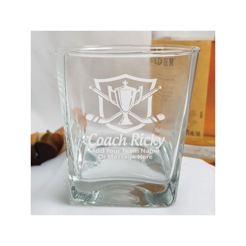 Hockey Coach Engraved Personalised Scotch Spirit Glass