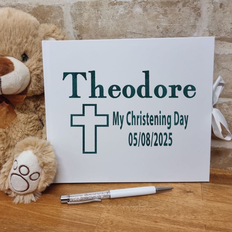 Christening Personalised Guest Book & Pen