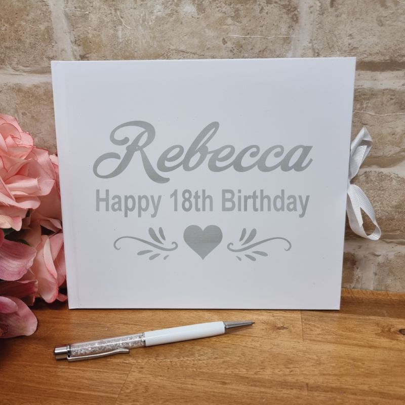 Personalised 18th Birthday Guest Book & Pen