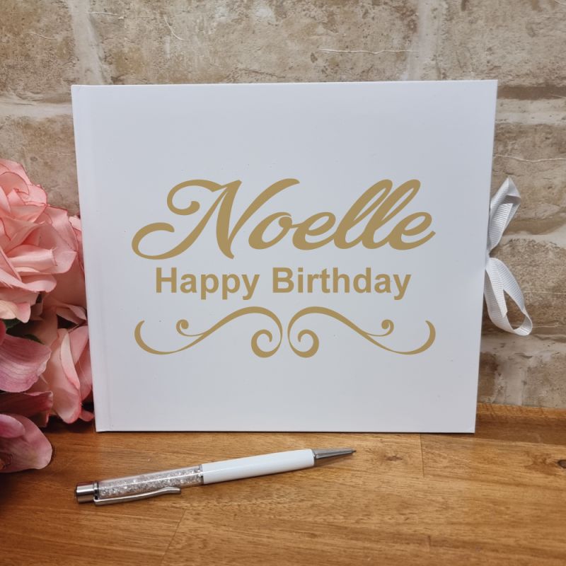 Personalised Birthday Guest Book & Pen