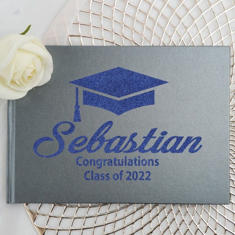 Graduation Guest Book Keepsake Album - Black A5