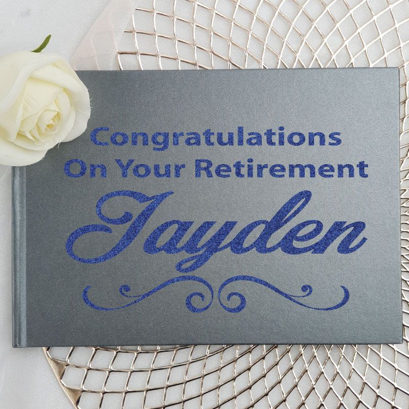 Retirement Guest Book Keepsake Album - Black A5