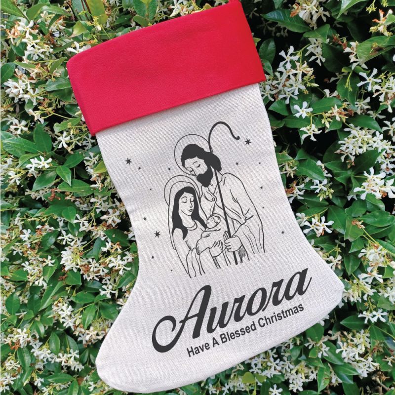 Personalised Christmas Stocking - Nativity