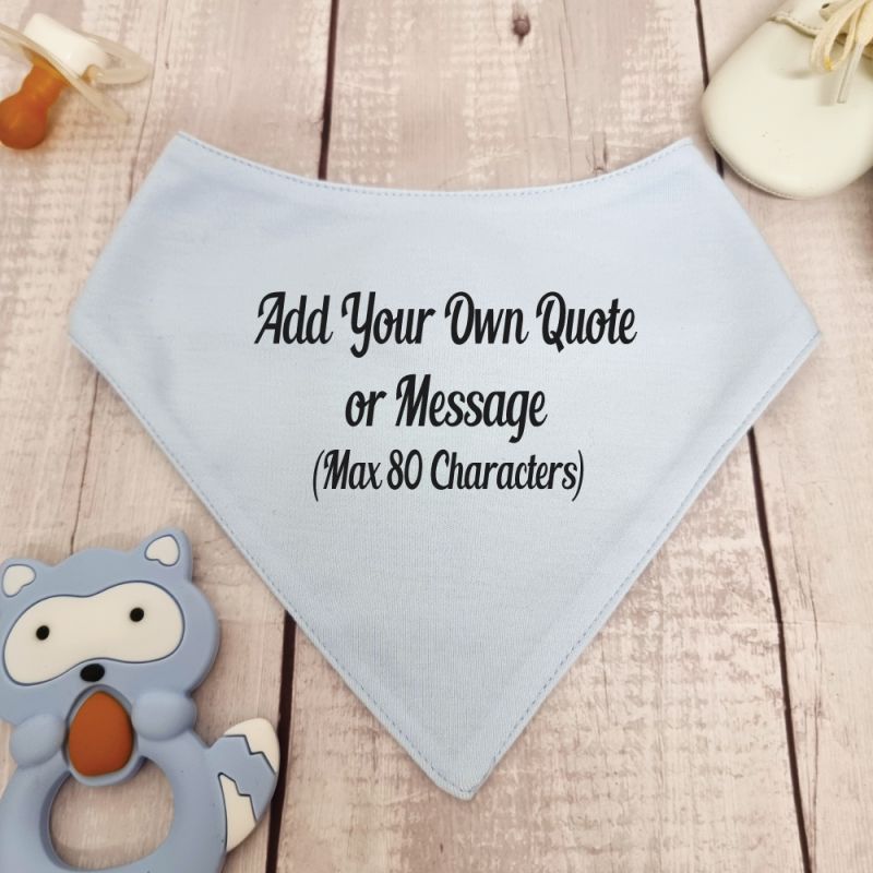 Personalised Bandana Dribble Bib Blue