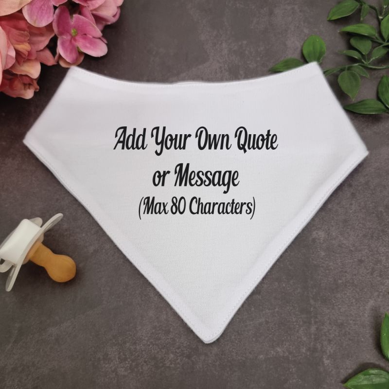 Personalised Bandana Dribble Bib White