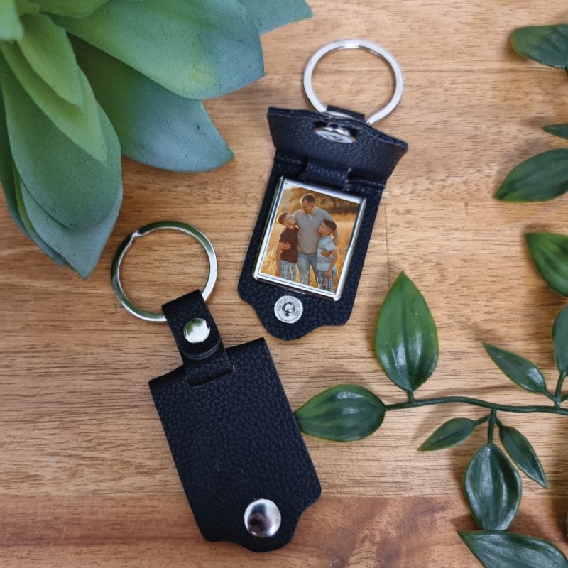 Black Leather Secret Photo keyring 