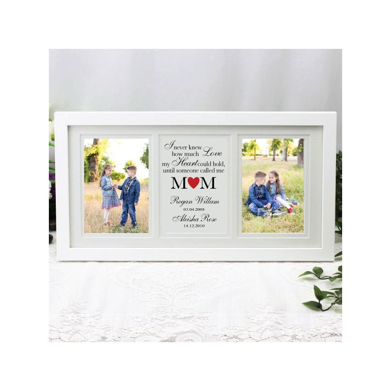 Mum White Gallery Collage Frame Typography Print