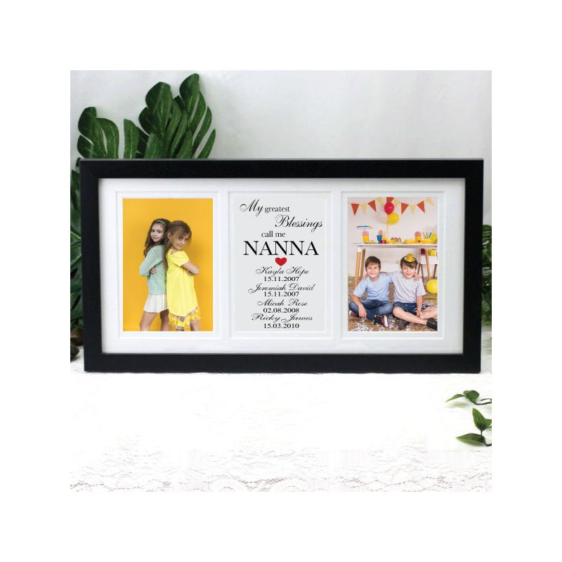 Nanna Black Gallery Collage Frame Typography Print