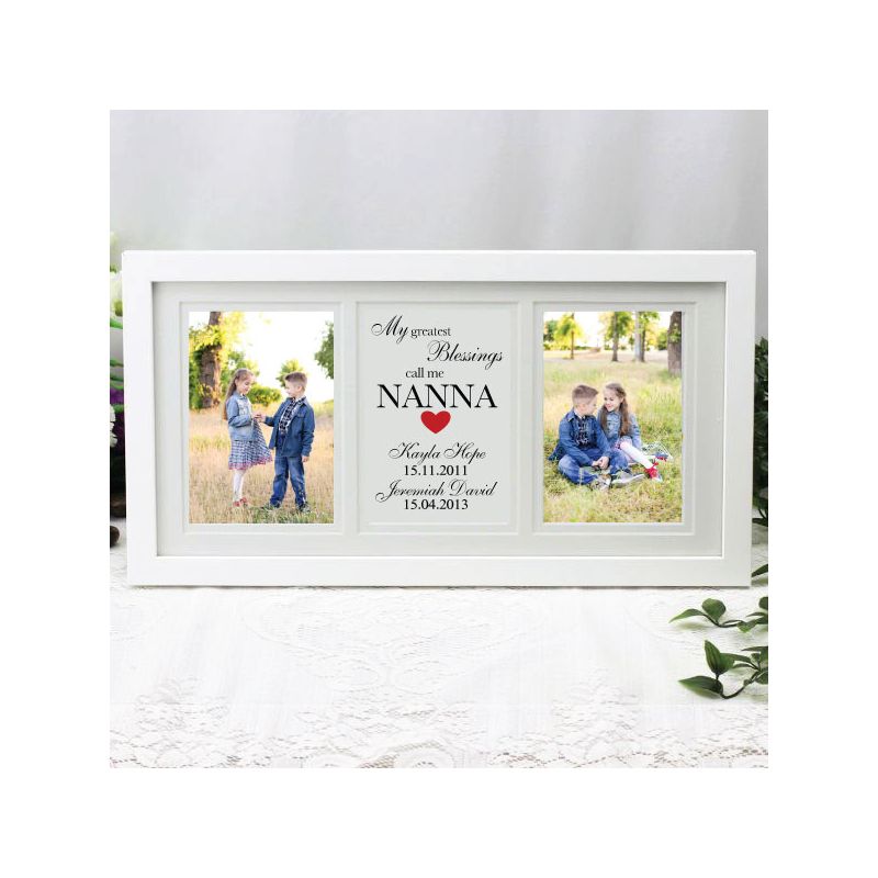 Nanna White Gallery Collage Frame Typography Print