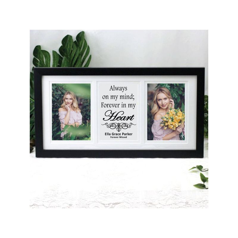 Memorial Gallery Frame 4x6 Typography Print Black