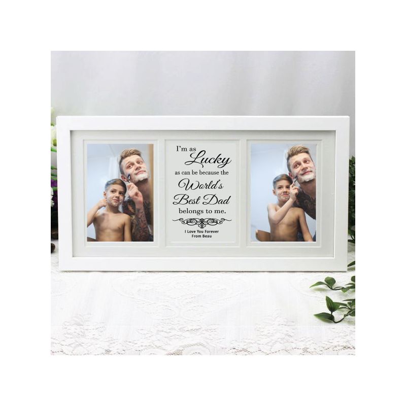 Dad White Gallery Collage Frame Typography Print