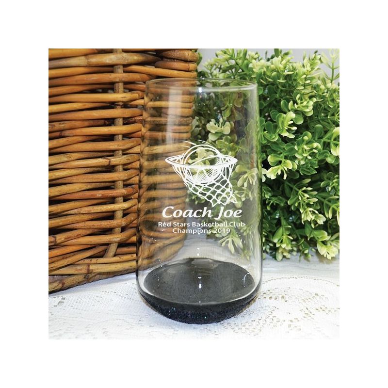 Basketball Coach Engraved Personalised Glass Tumbler 