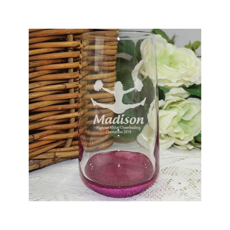 Cheerleading Coach Engraved Personalised Glass Tumbler 