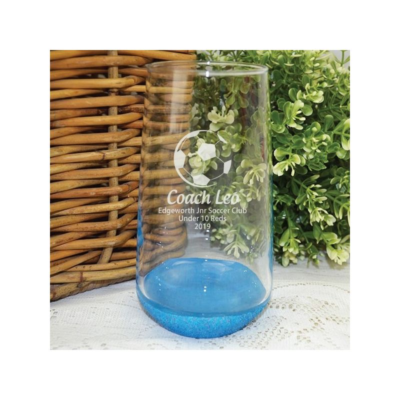 Soccer Coach Engraved Personalised Glass Tumbler 