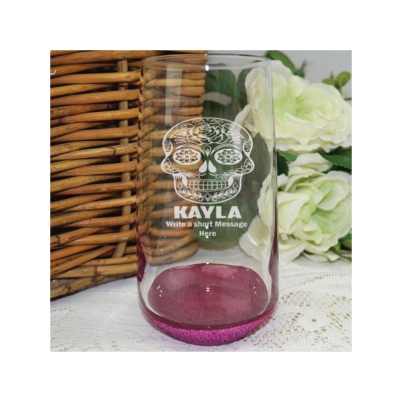 Engraved Personalised Glass Tumbler 400ml (F)