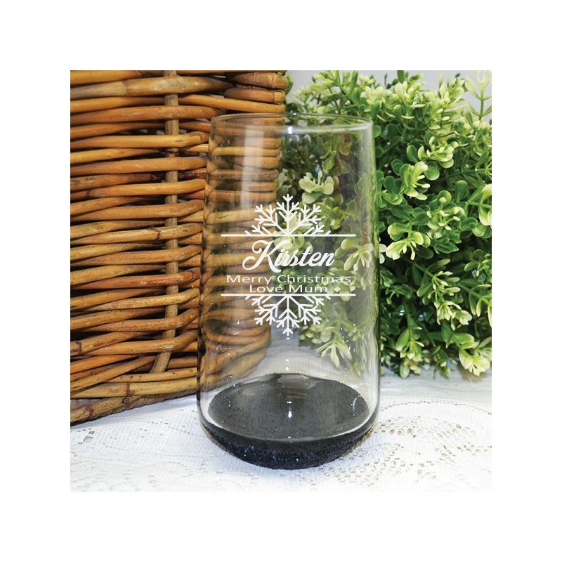 Christmas Engraved Personalised Glass Tumbler 400ml