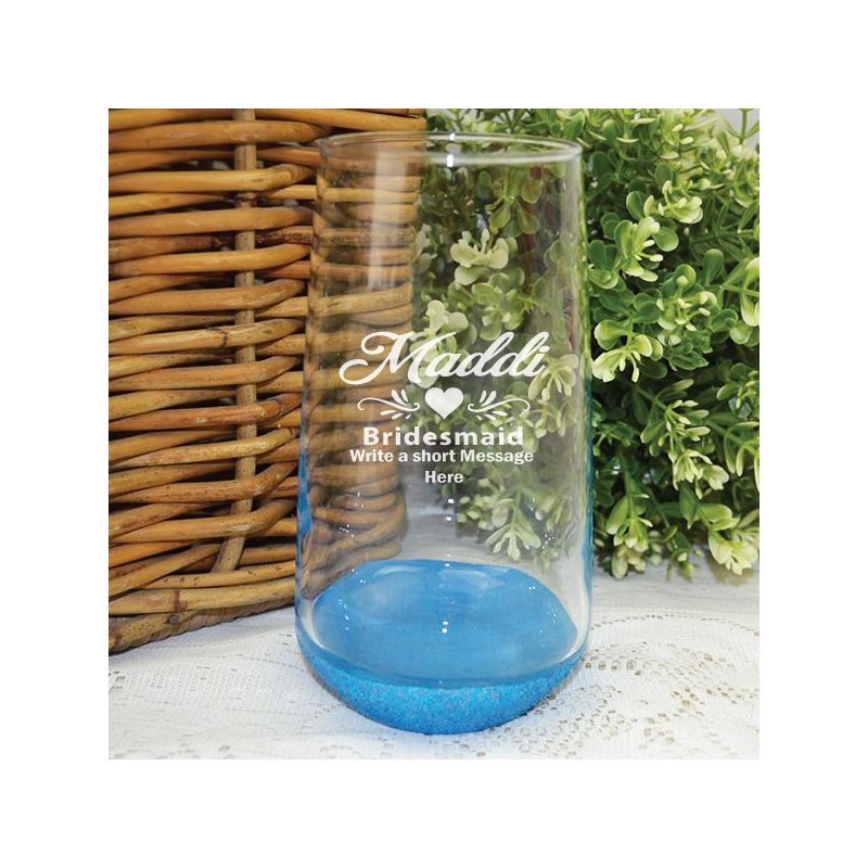 Bridesmaid Engraved Personalised Glass Tumbler