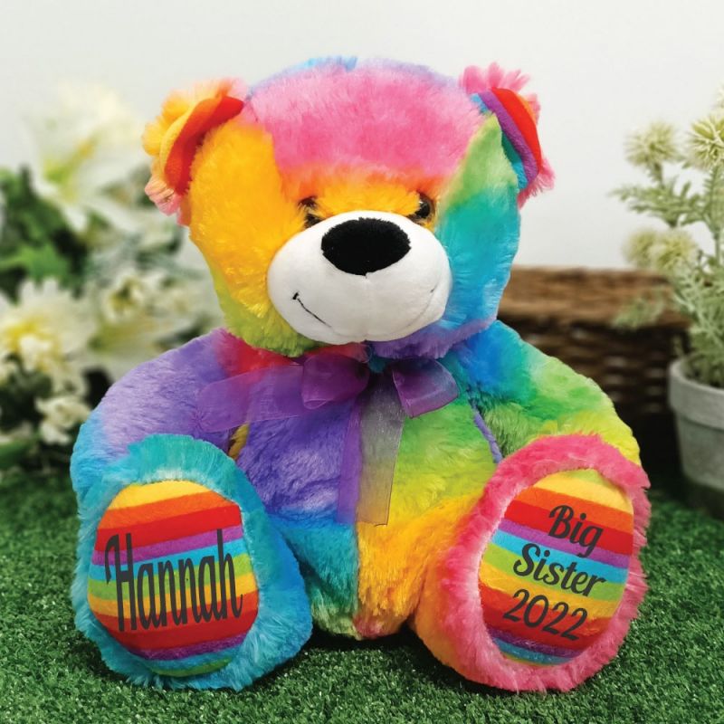 Big Sister Teddy Bear 30cm Rainbow