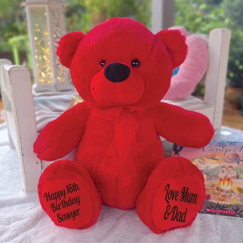 16th Birthday Bear 40cm Red 
