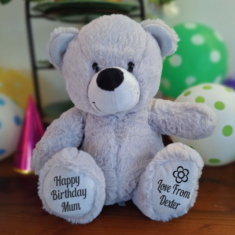 Love Mum Personalised Bear 30cm Grey