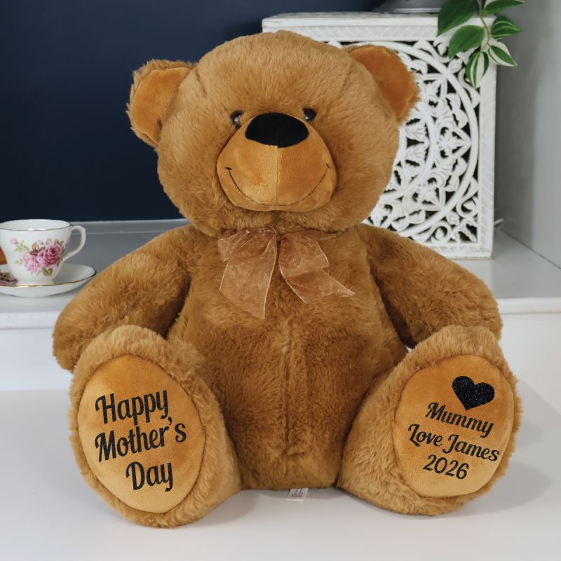 Mum Personalised Bear 40cm Brown Plush