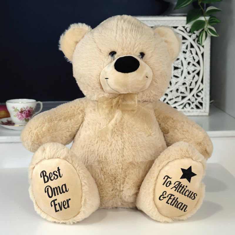 Nana Personalised Bear 40cm Plush Cream