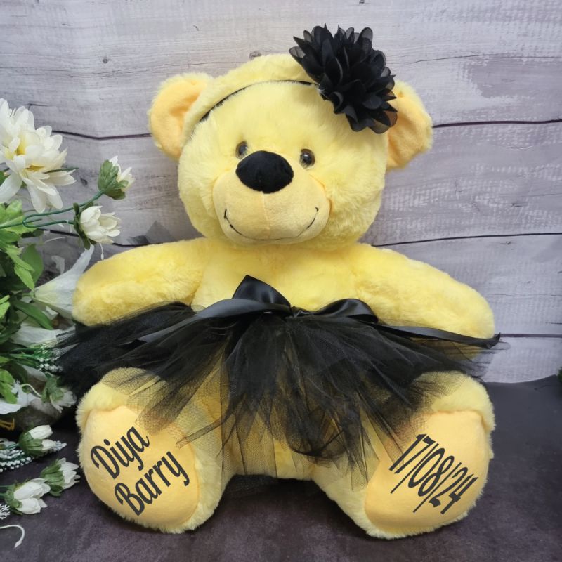 Baby Teddy Bear 40cm Plush Yellow Ballerina
