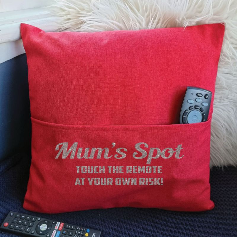 Mum Personalised Pocket Pillow Cover Red