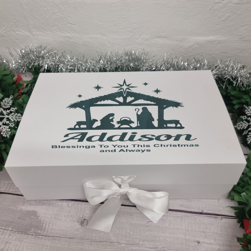 Personalised Christmas Box Nativity