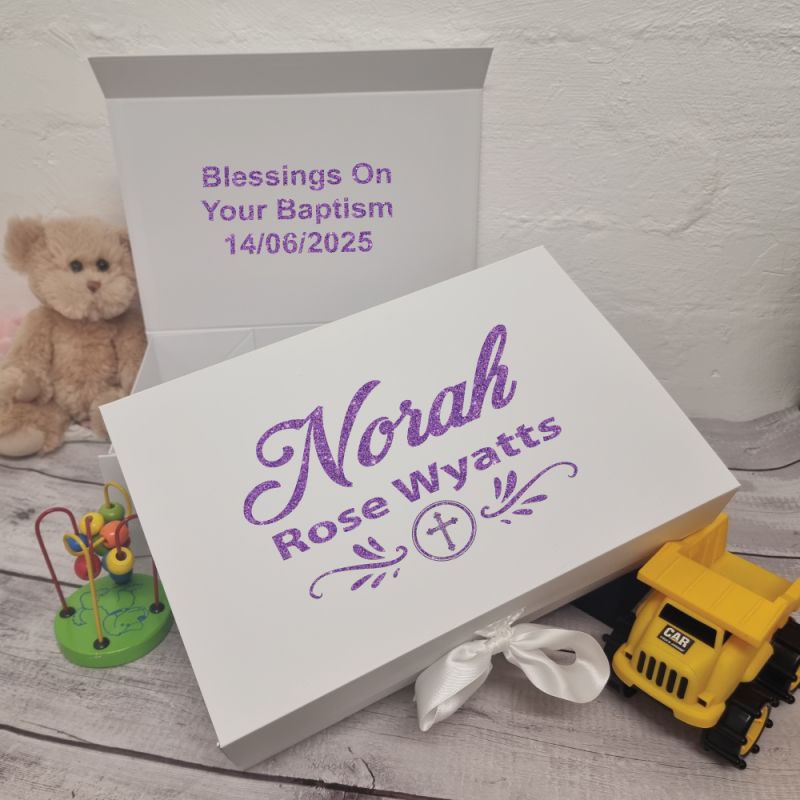 Personalised Baptism Keepsake Gift Box