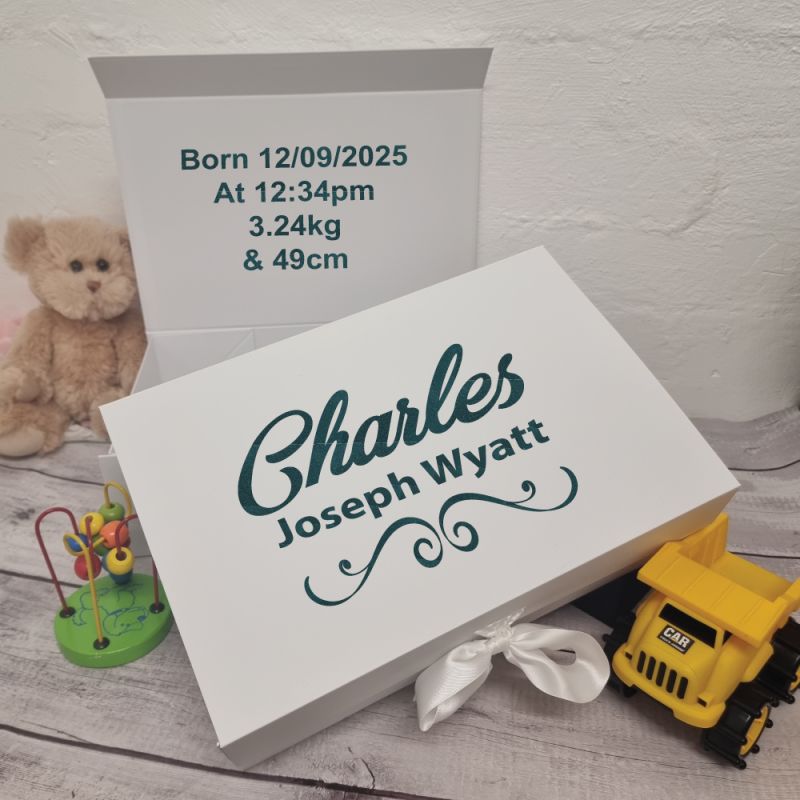 Personalised Baby Keepsake Gift Box