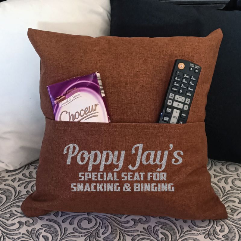 Pop Personalised Tan Pocket Pillow Cover