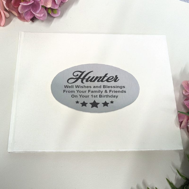1st Birthday Guest Book A4 Cream