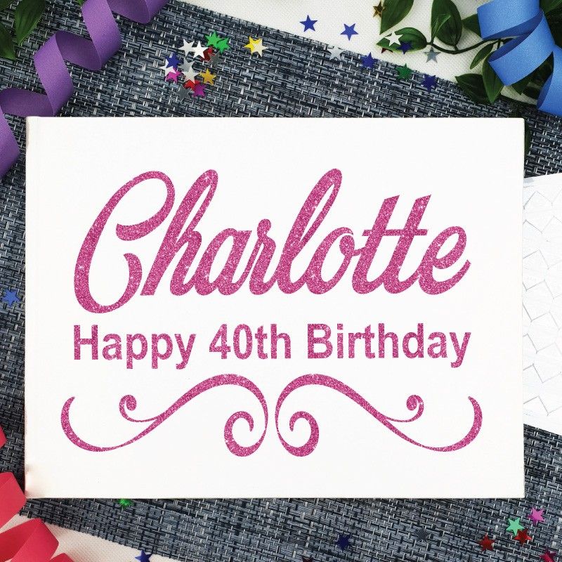 40th Birthday Guset Book Keepsake Album - A5 White