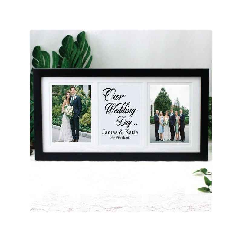 Wedding Black Gallery Collage Frame Typography Print