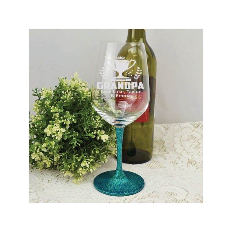 Grandpa  Engraved Personalised Wine Glass 450ml