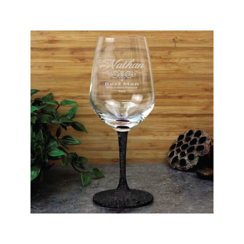 Best Man Personallised Engraved Wine Glass