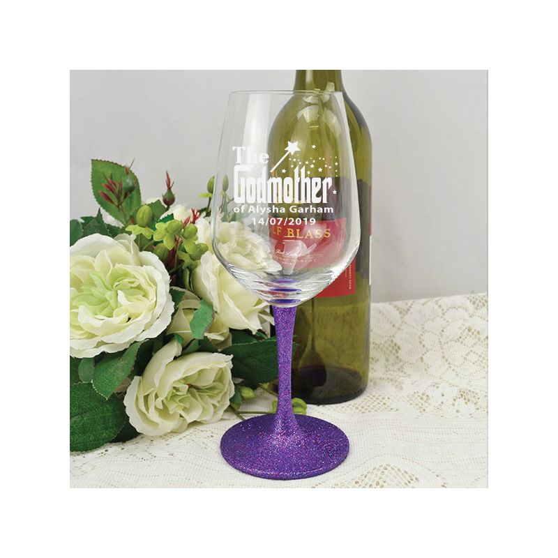 Godmother Engraved Personalised Wine Glass 450ml